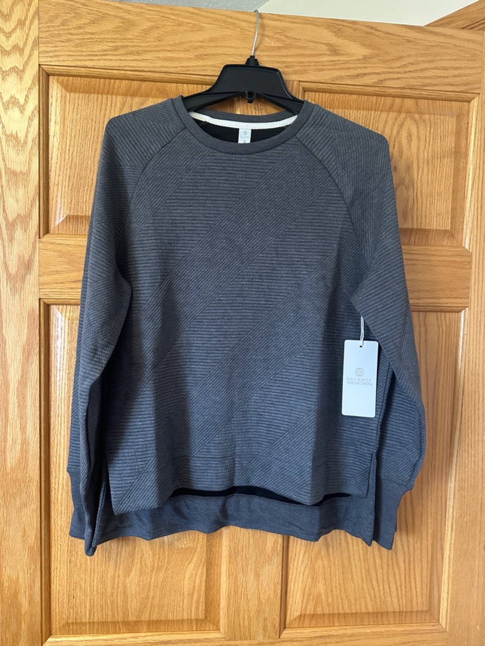 Balance Collection Charcoal Ribbed Pullover - Picture 1 of 10